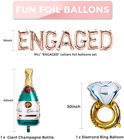 Участие бижута – годежен топки – розово злато, извършващи писмо балони – диамантен годежен пръстен годежен топка