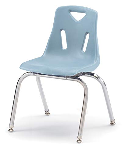 Столове за полагане на Jonti-Craft Berries 8146JC6131 с хромирани крака, с височина 16 сантиметра, Прибрежно-син,