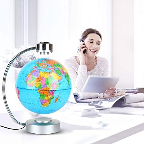 Плаващ Глобус, на Дисплея на офис масата, Топката с магнитна левитацией и въртене на Планетата Земя, Глобус с карта