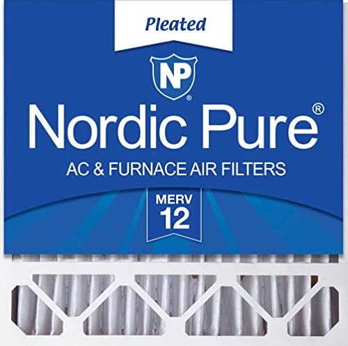 Nordic Pure 20x25x5 MERV 12 Нагънат Въздушни филтри Lennox X6673_X6675 за замяна в пещ ac 4 опаковки и 20x20x5