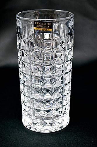 Комплект от 6 чаши за хайбола от чешки кристал 8 унции/260 мл. Елегантен Брилянт Дизайн Старомоден Стил Вдигане на Основата на Водни Коктейли, Вино, Сок Сватба, Рожден ?