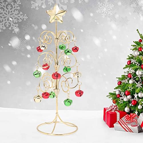 GALPADA Офис Декор, Мини Коледно Дърво, Малка Настолна Коледно Дърво, Желязо Коледа Коледа Орнамент с Топки