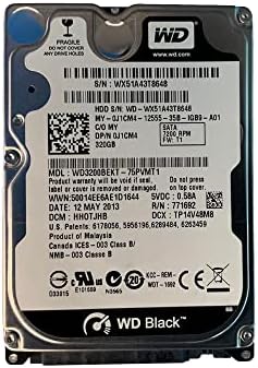Ebid Dealz Замяна за Scorpio Black WD3200BEKT Dell Western Digital Вътрешен Твърд диск HDD 7200 об./мин. 320 GB 16 MB J1CM4