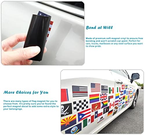 JBCD Магнит с флага на сащ, Стикер на магнит САЩ - за Кола, камион, suv (4 опаковки, 3x5 инча)