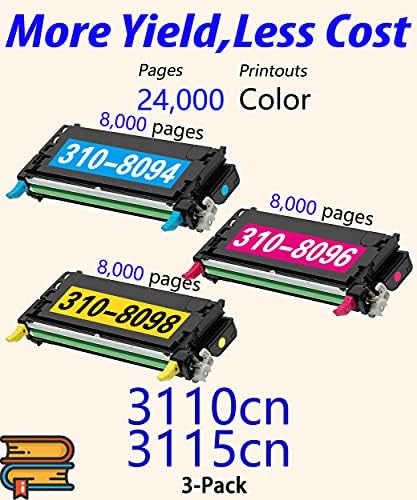 Съвместим с ColorPrint касета с тонер 3110CN 3115CN с най-висока доходност на замяна за Dell 3115 3110 Работи с