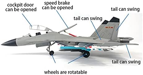 Модели на самолети 1/72 са Подходящи за Многоцелеви Изтребител за ВВС J-16 От сплав Модел Самолет J16 Колекция от Играчки за самолети Подарък Графичен Дисплей
