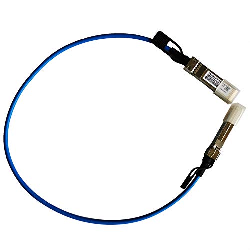 Кабел 10G SFP + КПР CHUANGSUTON синьо - пасивен кабел SFP twinax адаптор Cooper за мрежови устройства Ubiquiti Unifi Cisco, Netgear, D-Link, Supermicro, Mikrotik с дължина 1 м. (3,3 фута)