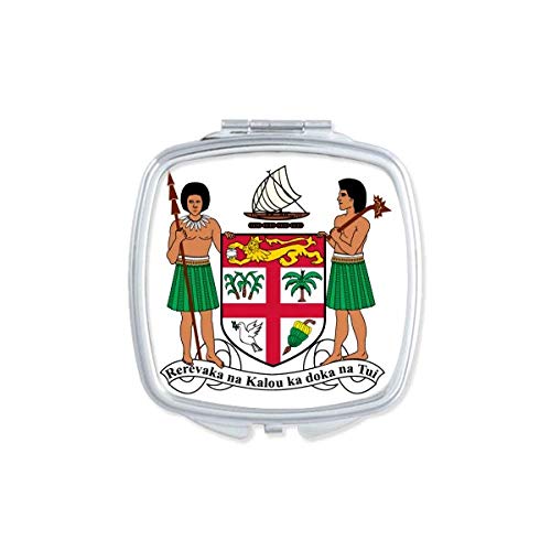 Огледало с Националната Емблема на Фиджи Океания Компактно Преносимо Карманное Огледало За Грим С Двустранно Стъкло