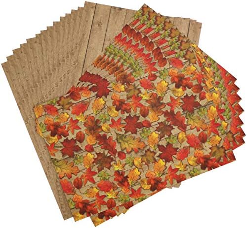 2-Трети страни Заден Еднократна употреба Хартиени подложки Iconikal, с размери 14 х 10 см, от листата на културата и дървени дъски, 22 бр.