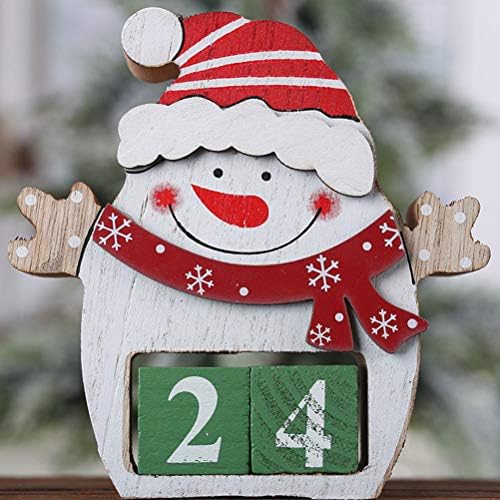 Abaodam Творчески Дървени Коледни Адвент Календари, Коледни Украшения във формата на Снежен за Дома, Коледен Орнамент, Творческа Коледна Украса