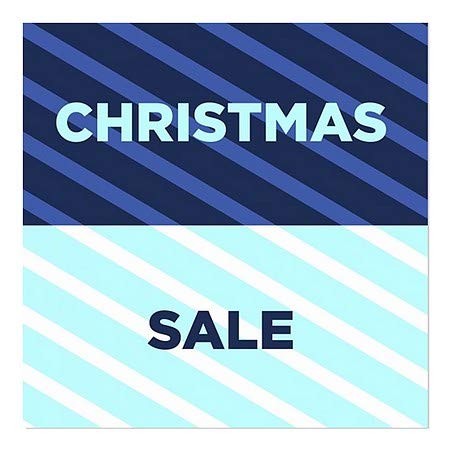 CGSignLab | Коледна разпродажба - Стикер на прозореца в синята лента | 8 x8