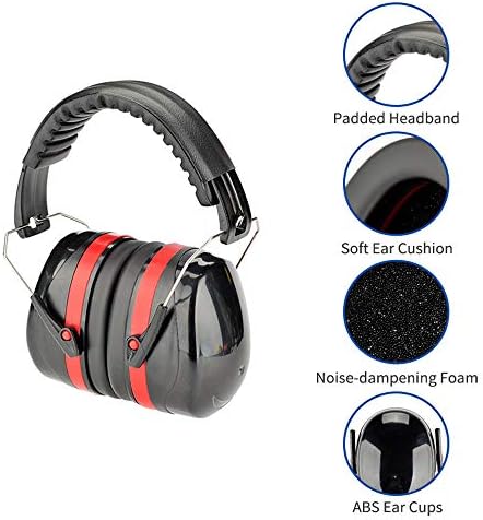 Защитни слушалки Tvoip на 35 db с най-високо ниво на NRR - Професионални защитни слушалки за стрелба с лък, Регулируема лента