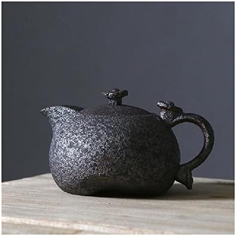 Керамичен чайник с глазура от орех, покрит с ръжда, чайник, китайски чай набор от кунг-фу, посуда за напитки (Цвят: черен)