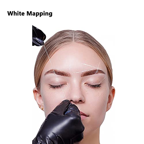 Всъщност за картографиране на веждите, симетричен измервателен инструмент за вежди PMU-бял цвят Outling
