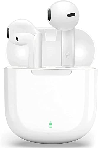 Слушалки CABLE4U Bluetooth, Безжични Слушалки, Калъф за зареждане на слушалки с циклично възпроизвеждане на 35 часа и микрофон, стерео слушалки в ушите Слушалки за iPhone Android н