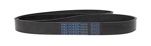 Преносимото колан D&D PowerDrive 8PK2275 Метрического стандарт, Гума, Дължина 90,25 инча, 8 ленти