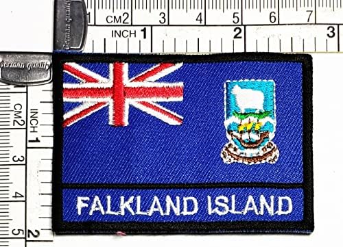Салфетки плюс 1,7X2,6 инча. Нашивка с флага на Фолклендските острови, ленти с националния флаг за костюми направи си