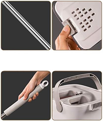 XDCHLK 2020 г. най-новият Набор от швабр За измиване на ръцете Инструменти за Почистване на Пода Въже от Микрофибър С Кухненска Кофа Чиста Плосък въже за въртене (Цвят: D)