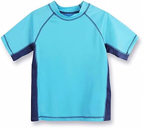 Бързосъхнеща тениска за плуване REMEETOU Boy ' s Rashguard UPF 50 с къс ръкав