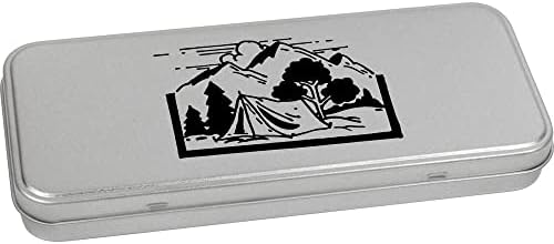 Метална Лидице кутия за канцеларски материали Azeeda Къмпинг и планина на панти /Кутия за съхранение (TT00194455)