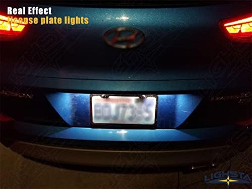 LIGHSTA 8ШТ Супер Ярък Бял Комплект Вътрешно led осветление за Hyundai Elantra 2011 2012 2013 2014 2015 + Осветление