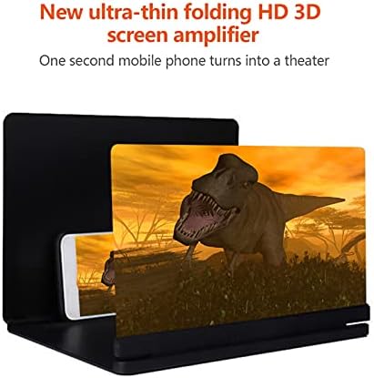 GRETD Movie 12-Инчов мобилен Телефон с 3D-екран, Видеоувеличитель, Извит Сгъваем Голям смартфон, Проектор с киноусилителем,