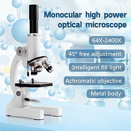 N/A 64X-2400X Монокулярный Оптичен Микроскоп За начално училище, Научен Експериментален Биологичен модул за