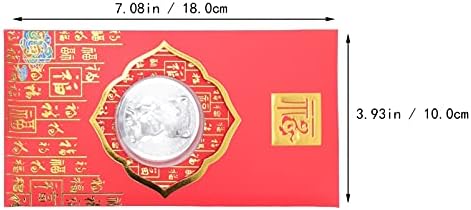 Angoily 4шт 2022 Китайската Нова Година Червени Пликове, със Златна Крава Китайски Хонг Бао Щастливи Парични Джобове Златна Фолио Червени Пакети на 2022 Година Тигър Тигър
