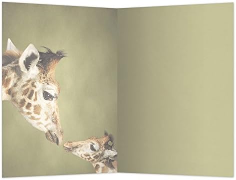 Писма без дърво EcoNotes 12 Брой родители и дъщерни картички с Жирафа на всички случаи на живота в Пликове, 4 x 6 инча (FS66812)