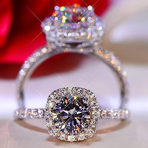 2023 Елегантен пръстен с пълна диамантен пръстен за жени, годежен пръстен, бижута, подаръци, стръмни украса за тийнейджъри