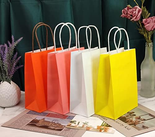 Бял крафт Хартиена торба GARROS 5,8x3x8,3, Подаръчни комплекти, Крафт торби С дръжки, Хартиени Торбички за пазаруване, Чанта за бродерия, Чанти за продукти, чанти за партит?