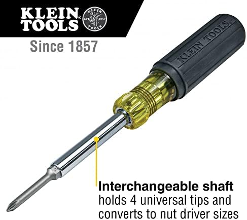Klein Tools 32559 Многоразрядная отвертка/гайковерт с по-голям радиус на действие, инструмент 6 в 1 и 32581