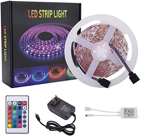 12 На 10 М Двухдисковая лампа SMD 2835 с топки и 300 лампи-RGB-IR44-Не е водоустойчив и не клеящаяся 24-ключ клавиатура светлинна лента (такса бяло осветление с мощност 40 W)