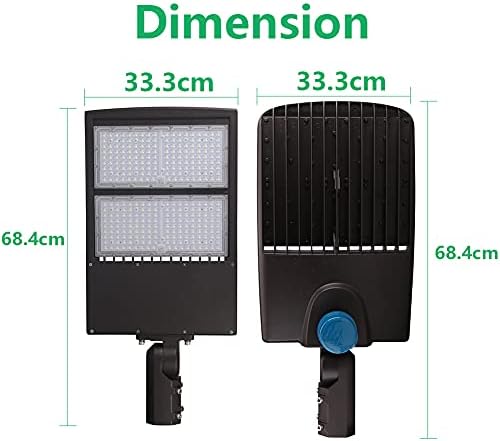 OSTEK 300W Led Светлини за паркиране с фотоэлементом от здрач до зори, Лампа за осветление, търговска зона на открито 42000LM - Водоустойчива IP65 5000 K Led лампа за почистване на к