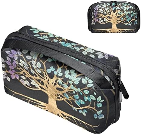 Калъф за носене, чанта, USB-кабел, органайзер, джобен аксесоар, портфейл с цип, художествени листата на дървото