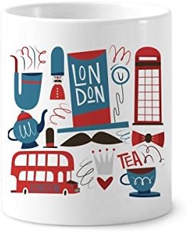 Биг Бен, Британския Автобус Флаг На Англия Притежателя Дръжка За Четка За Зъби, Чаша Керамична Поставка За Чаша За