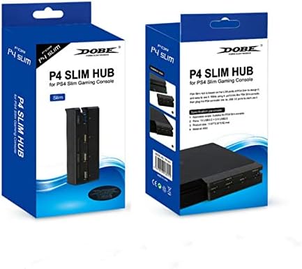 Център игрална конзола Lenboken PS4 Slim, Хъб с 4 USB порта, за PS4 Slim, Високоскоростен USB 3.1, USB 2.0, Суперскоростной