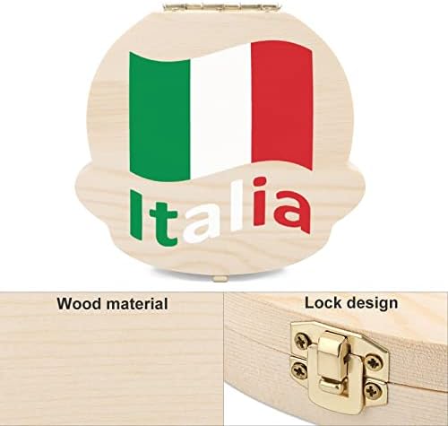 Италия Италия Италиански Флаг Скоростна Феята На Зъбките Сладък Спомен Държачи За Зъби Дървена Съхранение На