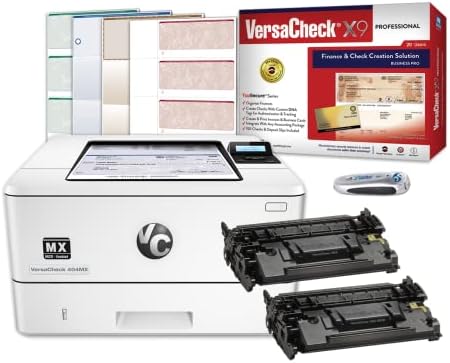 VersaCheck HP Laserjet M404 MXE MICR Check Printer X9 Професионален комплект софтуер за печат проверки на