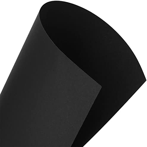 KEILEOHO 400 Черна Опаковка Картон хартия с размери 8,5 x 11 см, Картон черен цвят, формат А4 за печат, Картон черни корици