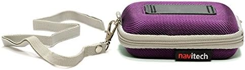 Твърд защитен калъф за часа /гривна Navitech Purple, съвместим с мъжки цифрови пълноразмерни часовник TW5K94600 Marathon by Timex с лилаво / сребрист каишка от смола