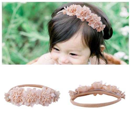 mligril Комплект от 6 бр. детски цветни чалми на главата-детска цвете еластична лента за коса, панделки, маски за деца
