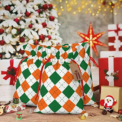 Пакети за коледни подаръци на експозиции St-Patrick-Зелено-Оранжево-Торбички за опаковане на подаръци в Клетката, Торби За опаковане на Коледни подаръци, Пликове Среде?