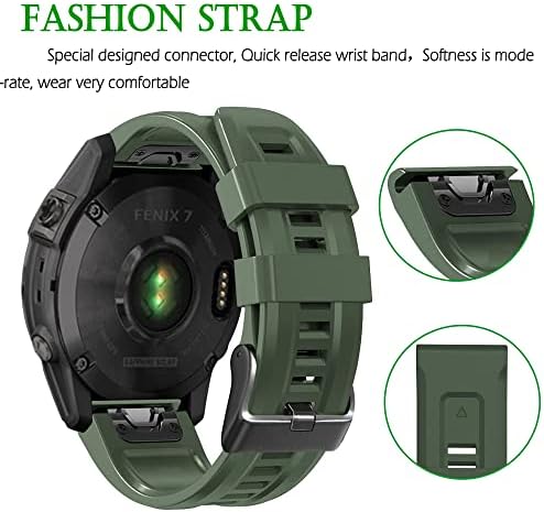 SAWIDEE 26-22 мм Силикон быстроразъемный каишка за часовник Garmin Fenix 6X 7X 5X 3HR Watch Easyfit Гривна Каишка за часовник Fenix 7 6 5 (Цвят: жълт размер: 26 мм Fenix 5X 5XPlus)