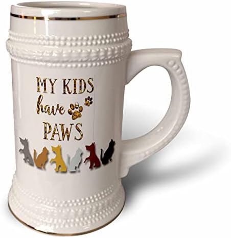 Подарък 3dRose за любителите на кучета ще много усмивки - чаша за стейна на 22 унция (stn_356723_1)