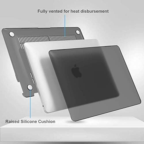 Калъф ProCase MacBook Pro 13 -2020 г. пускане В комплект с MacBook Pro 13 Инча, Сив Твърд калъф + Светло Сива
