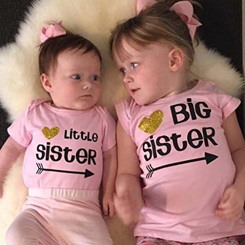 Необичайно Облекло за Старши сестри за деца, съобщението за откриването на бременността, Преведени на Тениска за сестри
