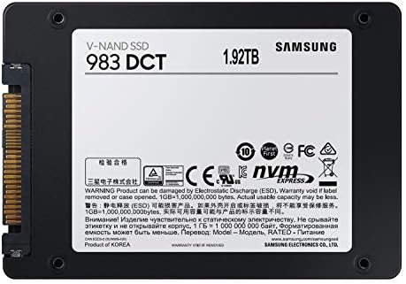Твърд диск Samsung 983 серията DCT SSD с капацитет от 1,92 TB интерфейс PCIe NVMe 2,5 7 мм с технологията V-NAND
