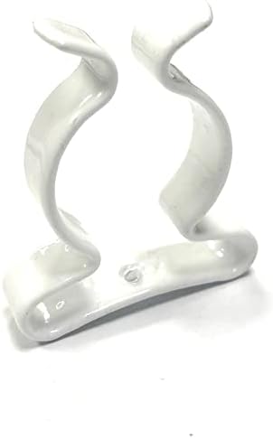 6 х Хавлиени Скоби за инструменти, Бели Дръжки от Пружинна стомана с Пластмасово покритие и диаметър 6 mm