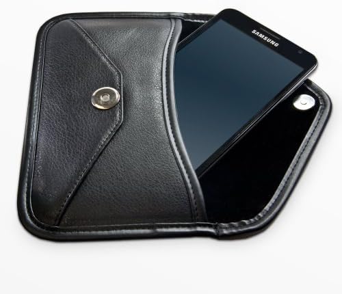 Калъф BoxWave, който е Съвместим с Sony Xperia M2 (Case by BoxWave) - Луксозни Кожена чанта-месинджър, дизайн
